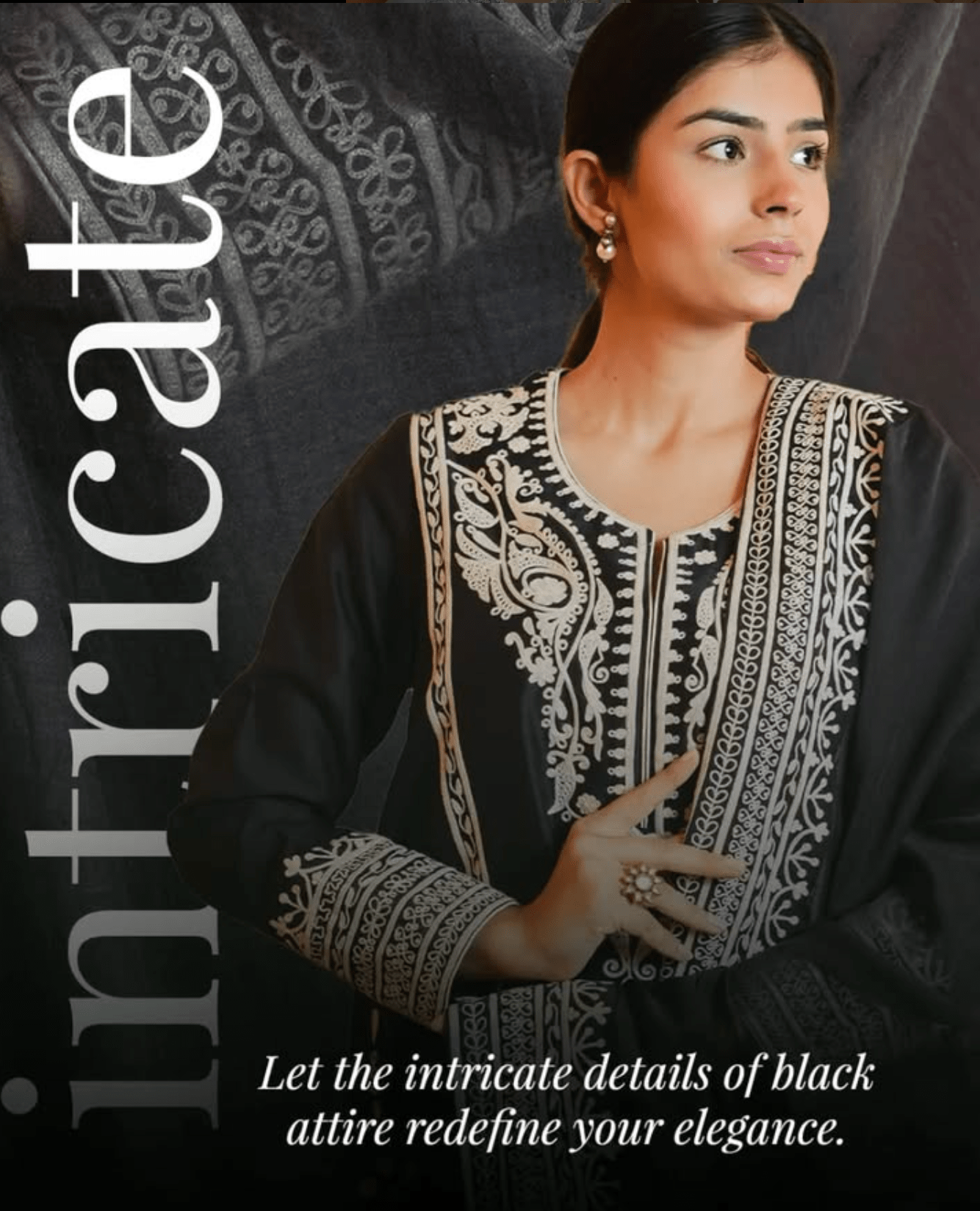 Black Kurta Set - Anuradha Grewal