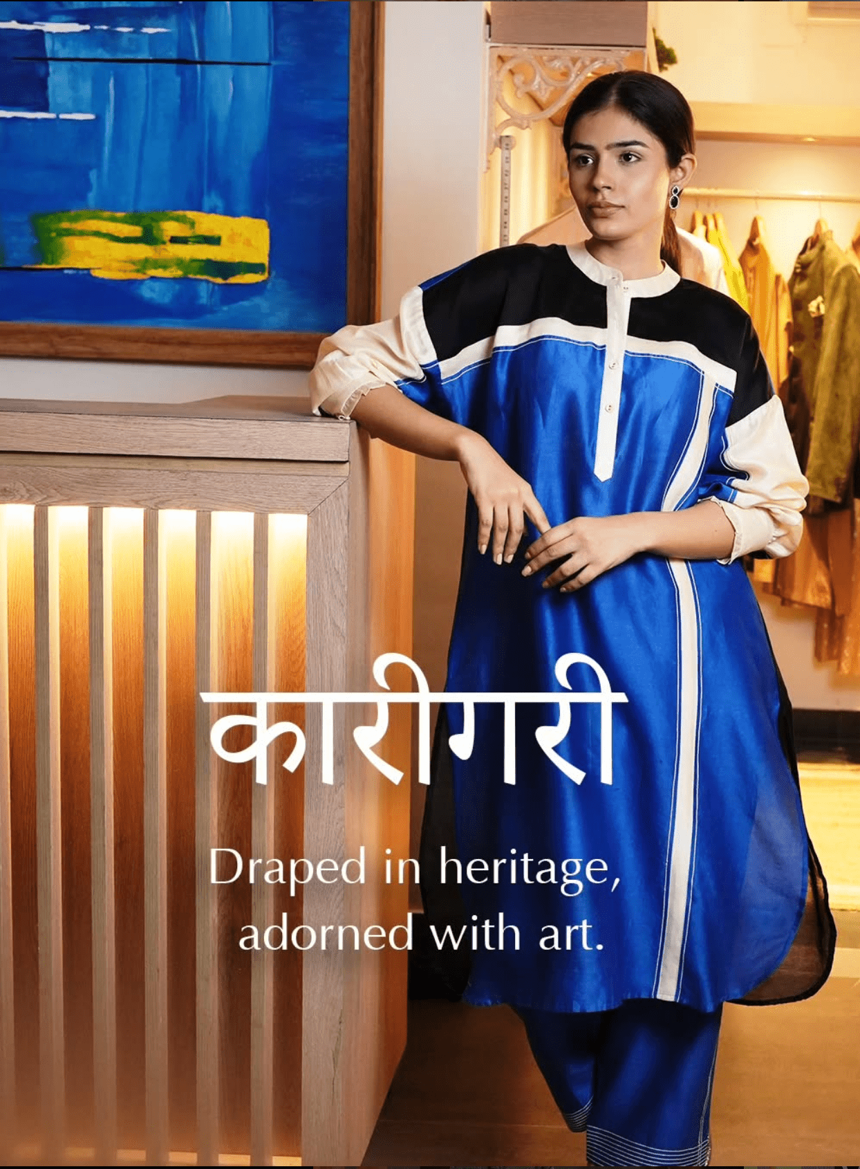 Colour Block Tunic - Anuradha Grewal
