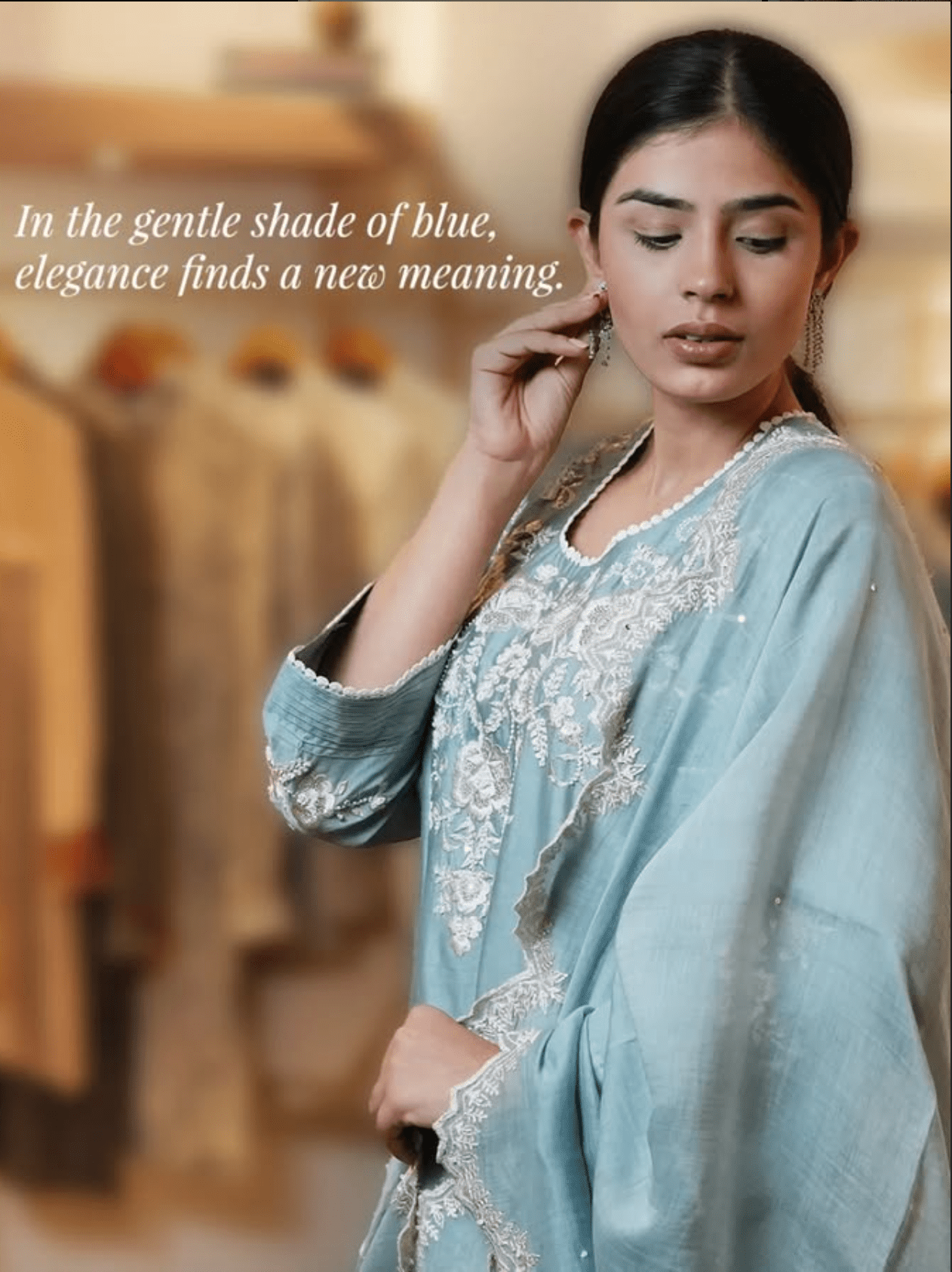 Jade Blue Kurta Set - Anuradha Grewal