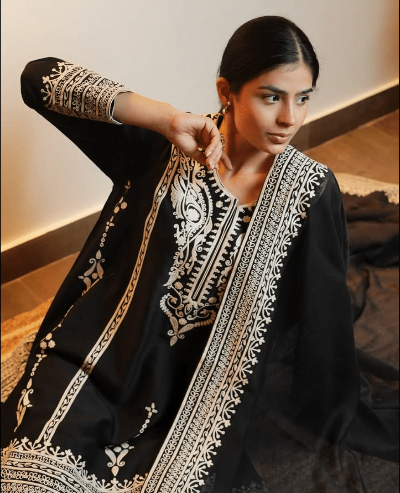 Black Kurta Set - Anuradha Grewal