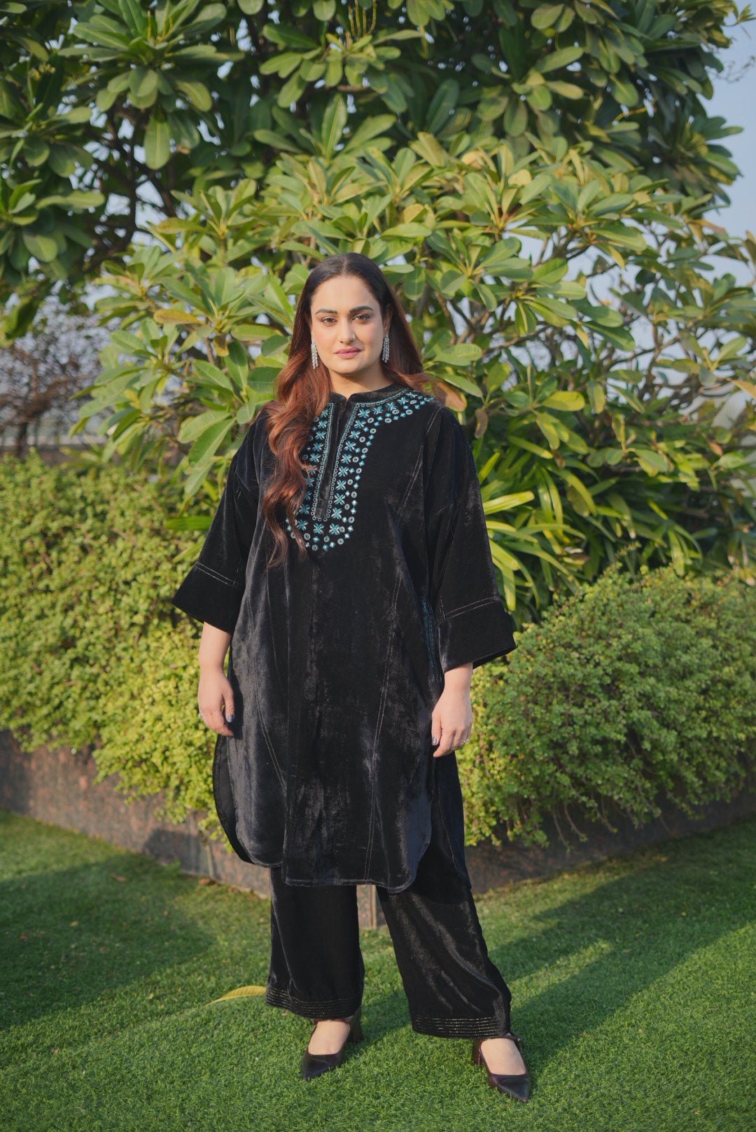 Black Velvet Co - ord Set - Anuradha Grewal
