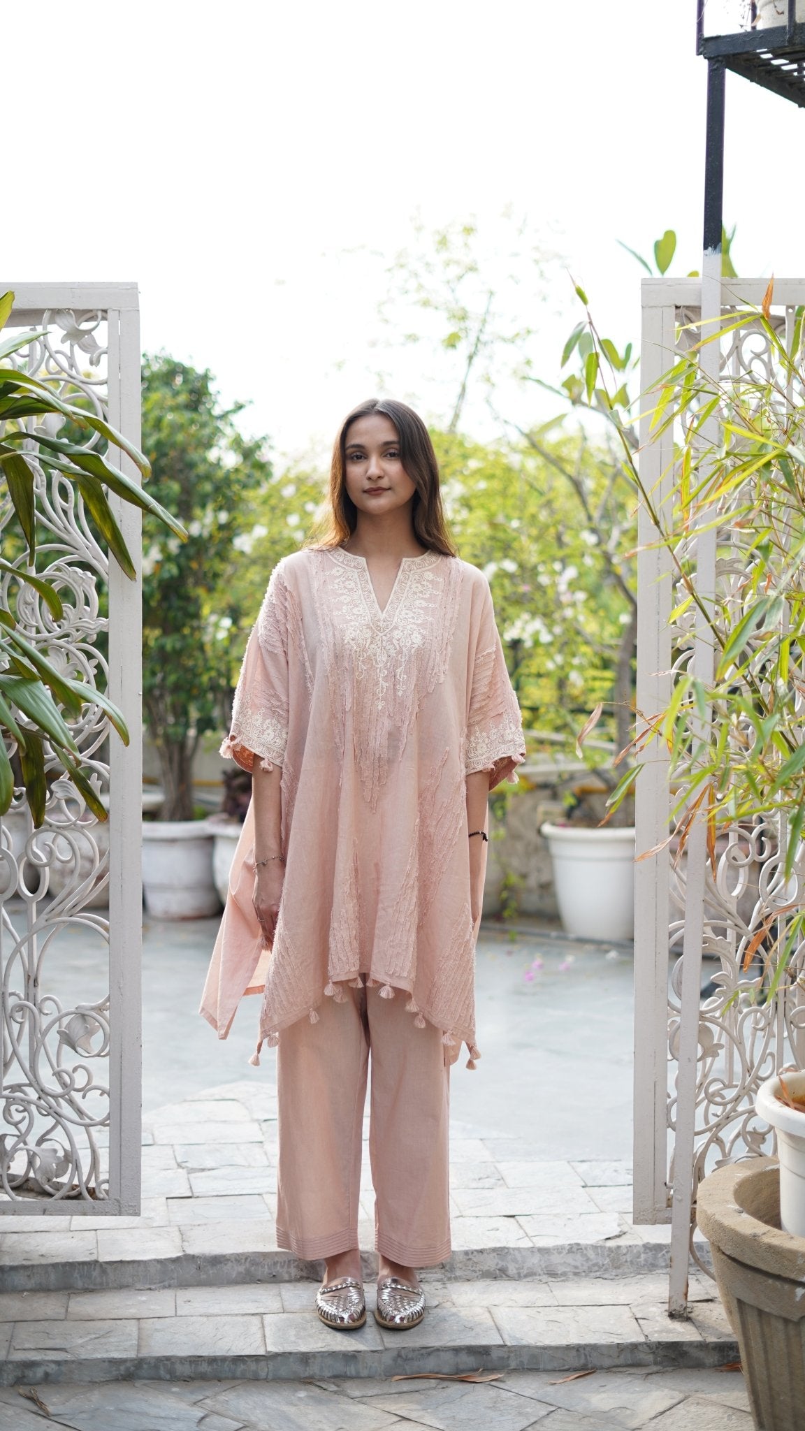 Blush kaftan Coord Set - Anuradha Grewal