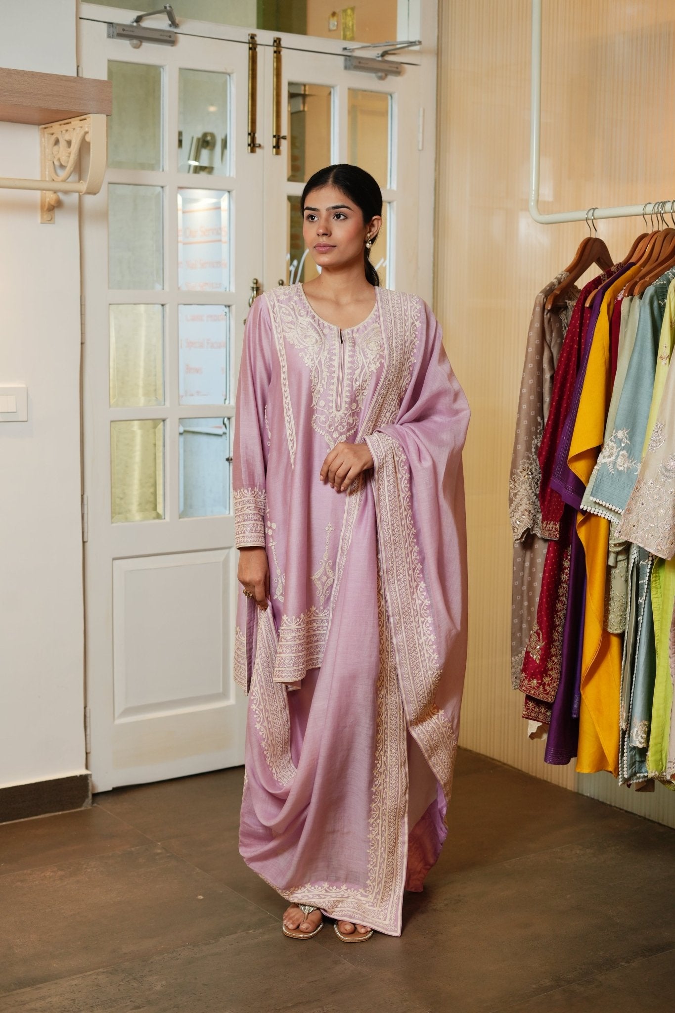 Blush Pink Kurta Set - Anuradha Grewal