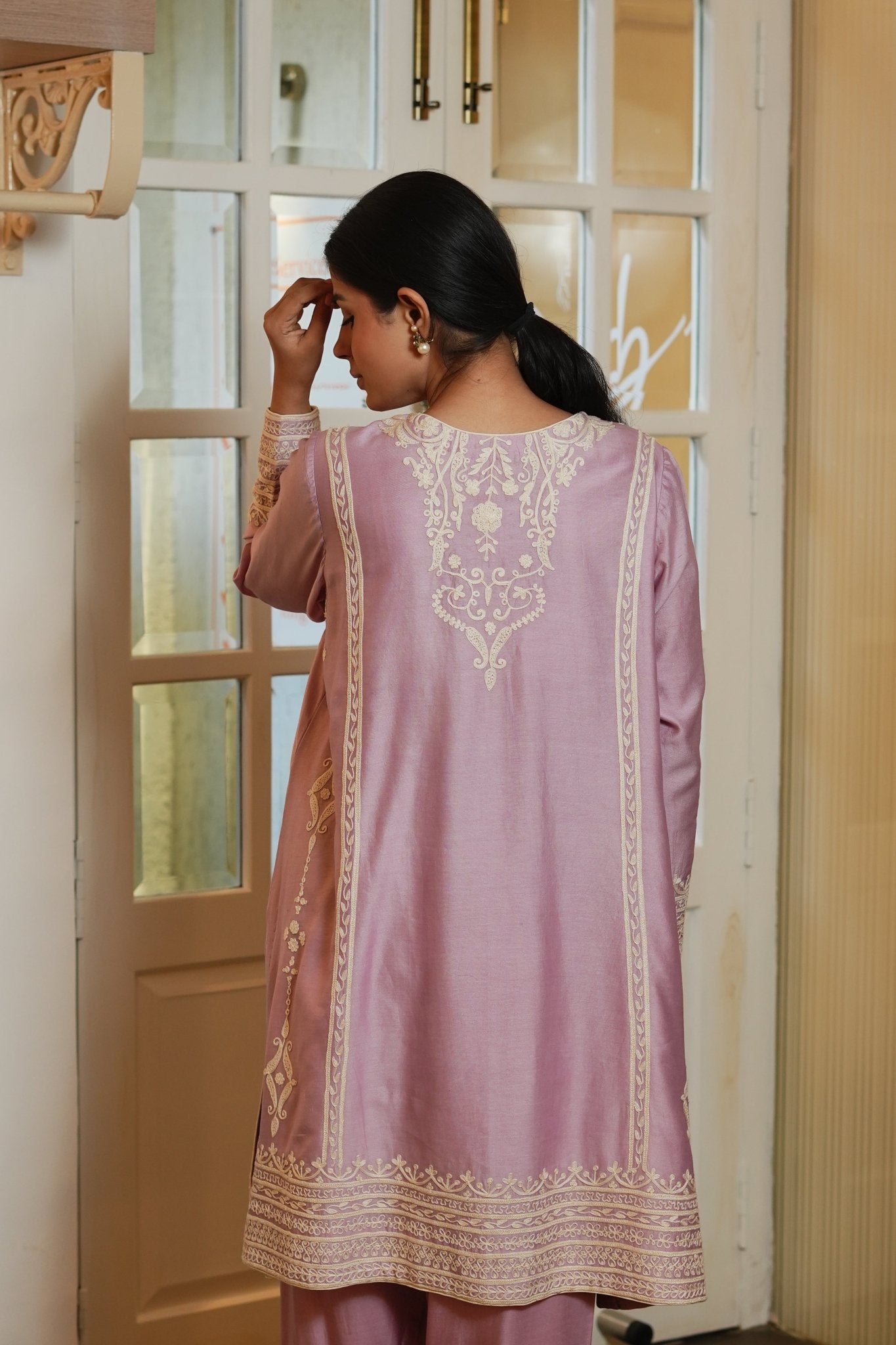 Blush Pink Kurta Set - Anuradha Grewal