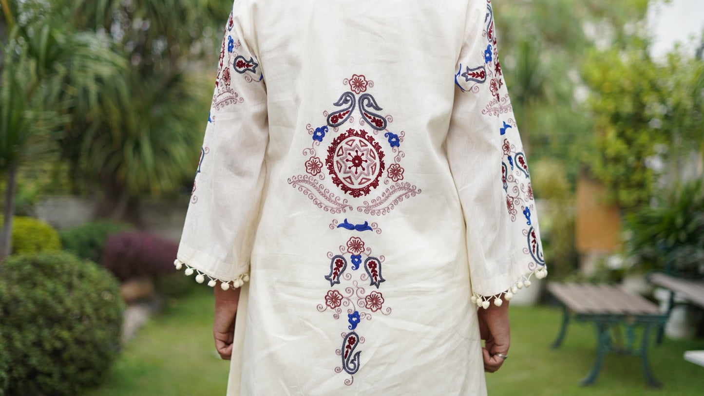 Ivory Kurta & Pants - Anuradha Grewal