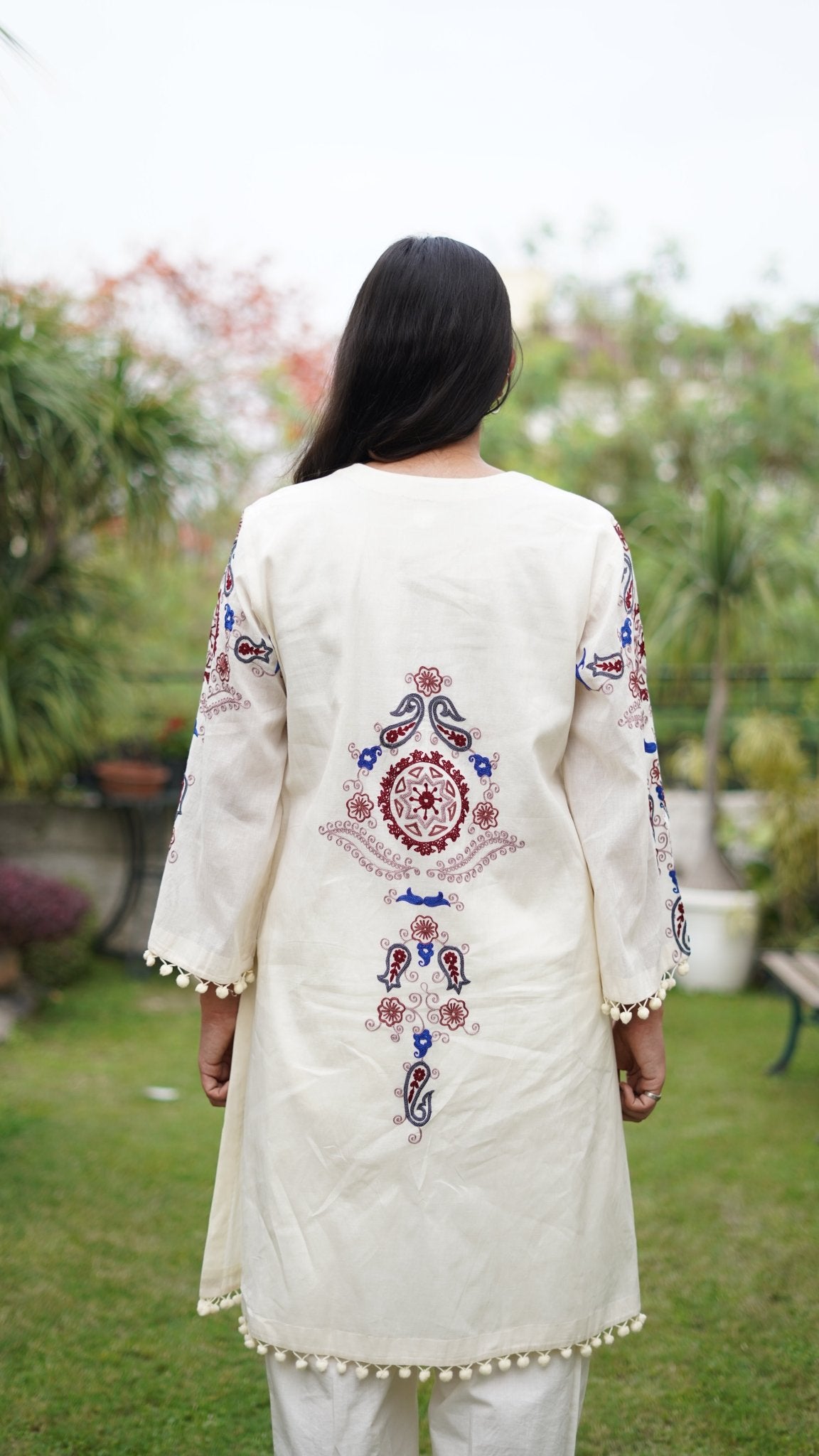 Ivory Kurta & Pants - Anuradha Grewal