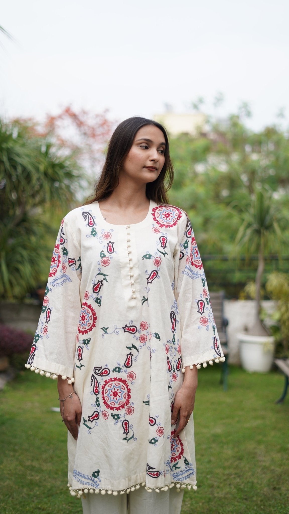 Ivory Kurta & Pants - Anuradha Grewal