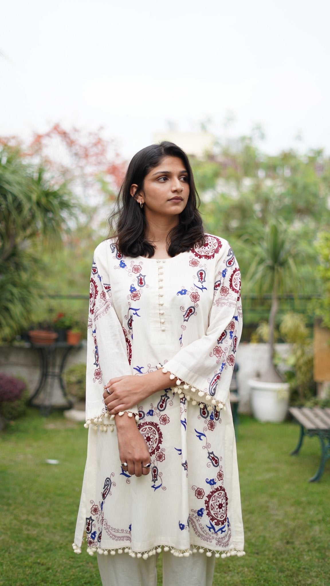 Ivory Kurta & Pants - Anuradha Grewal