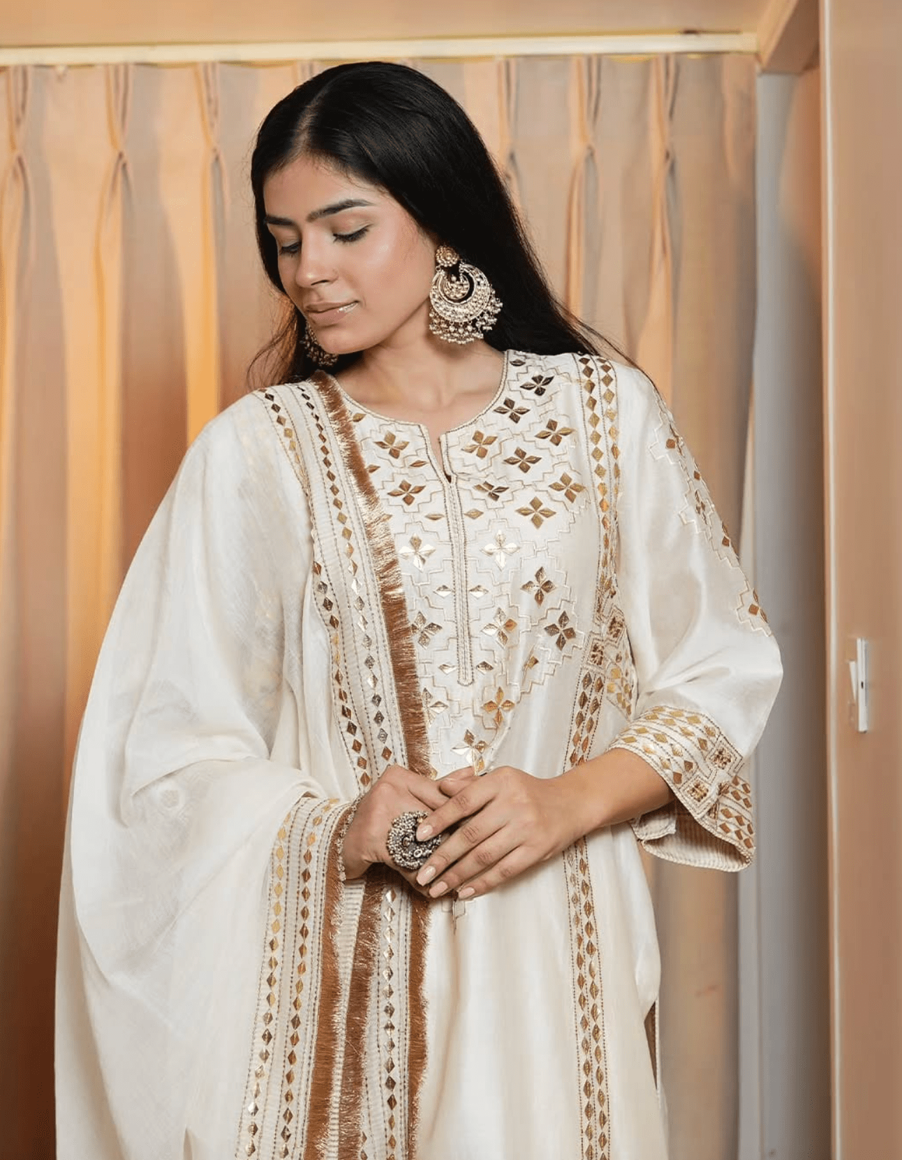Ivory Kurta Suit - Anuradha Grewal