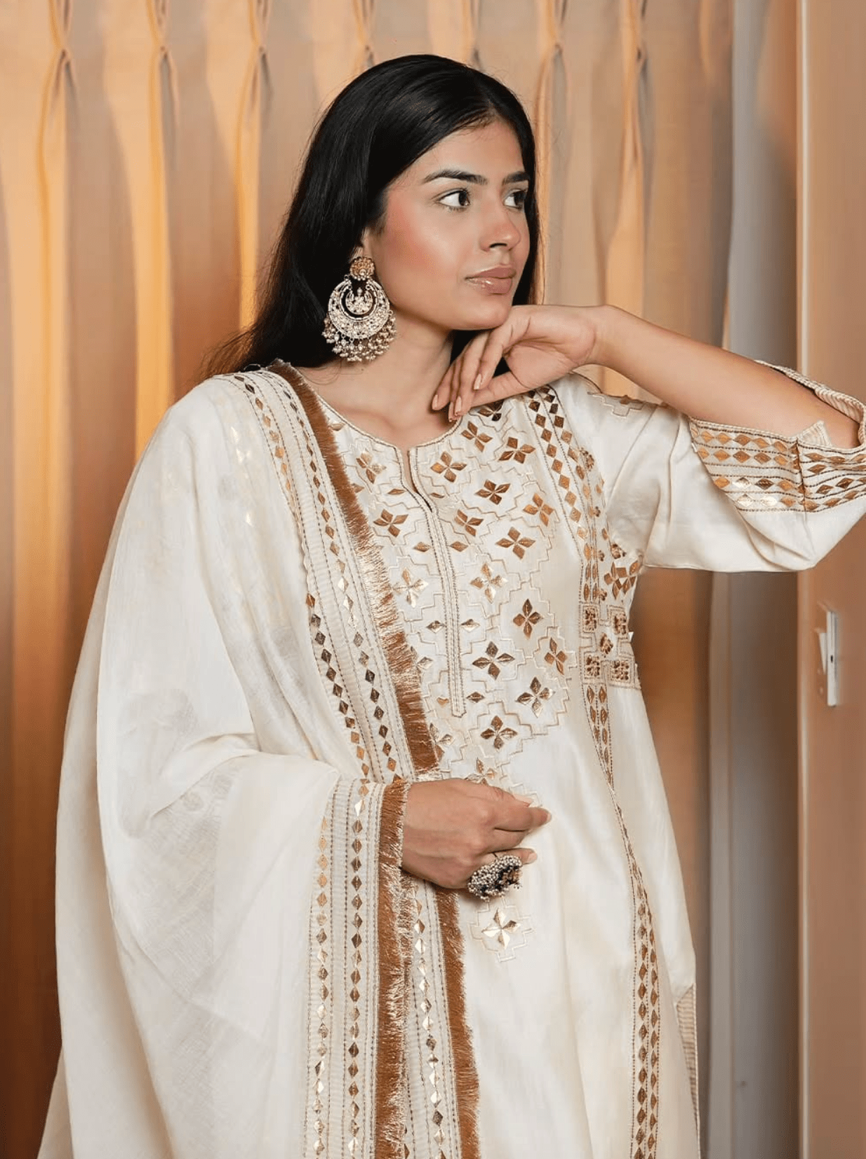 Ivory Kurta Suit - Anuradha Grewal