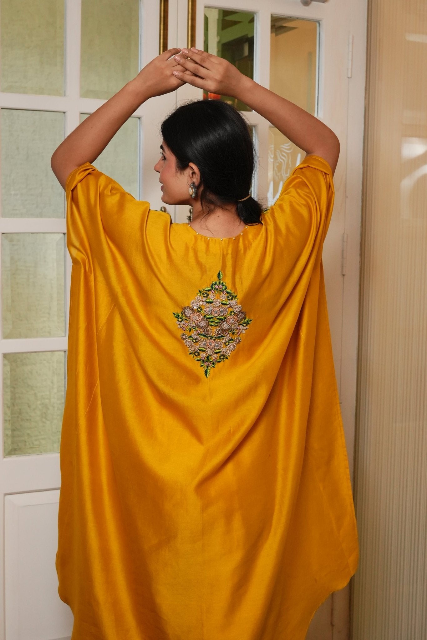 Yellow Kaftan Set - Anuradha Grewal